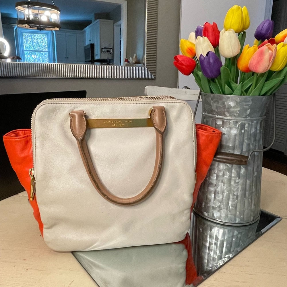 Marc Jacobs colorblock leather “Goodbye Columbus” Sylvie satchel